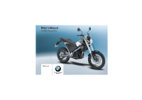 BMW G650X Country - Owners manual EN 2007